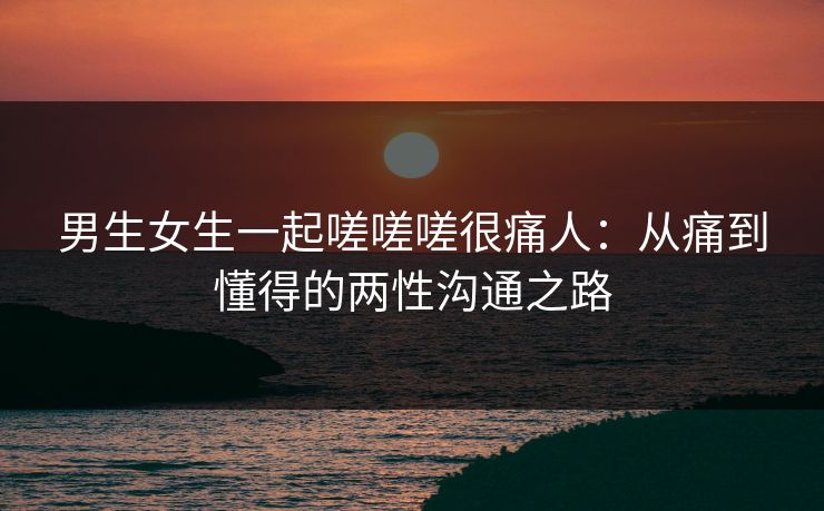 男生女生一起嗟嗟嗟很痛人:从痛到懂得的两性沟通之路 男生女生一起嗟嗟嗟很痛人:从痛到懂得的两性沟通之路