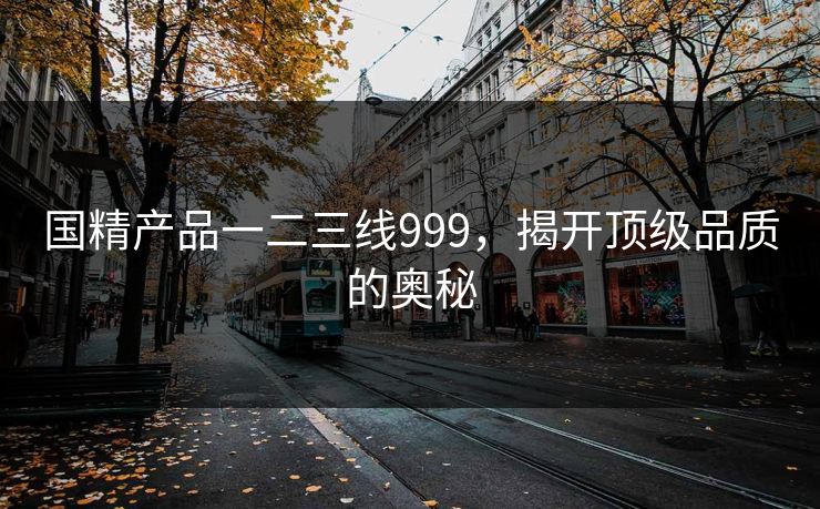 国精产品一二三线999，揭开顶级品质的奥秘